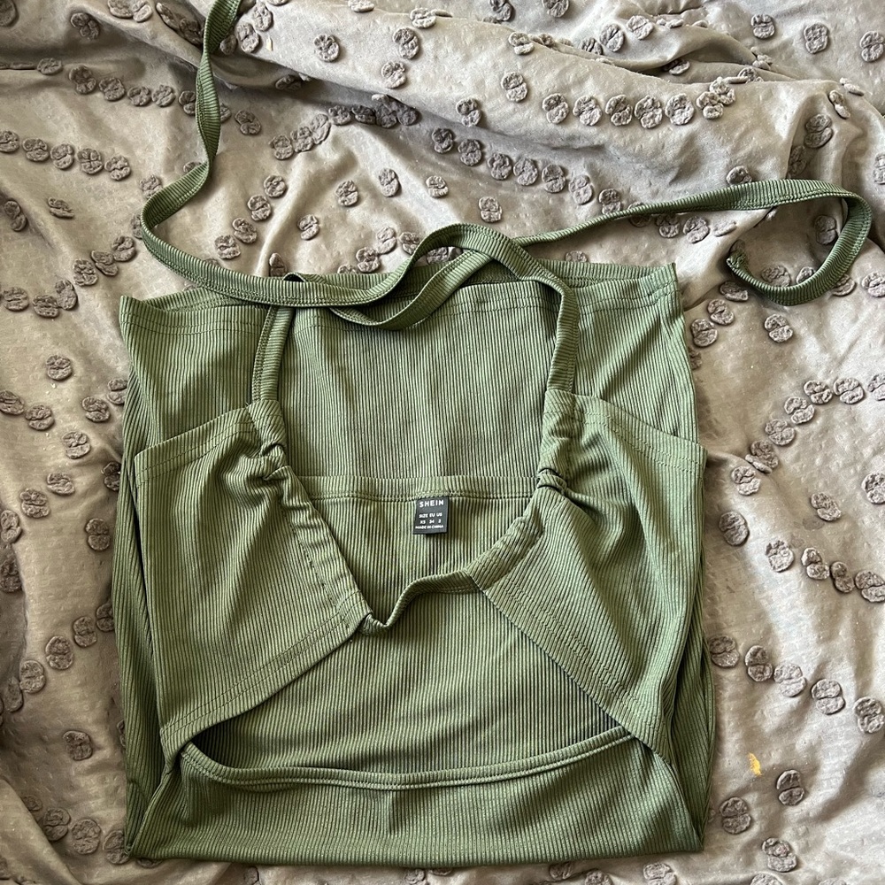 shein mini halter dress